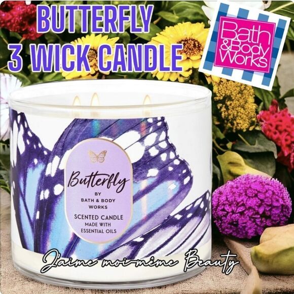 Bath and Body Works butterfly candle - Picture 1 of 5